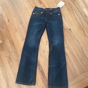 Boot Cut Dark-Washed Jeans
